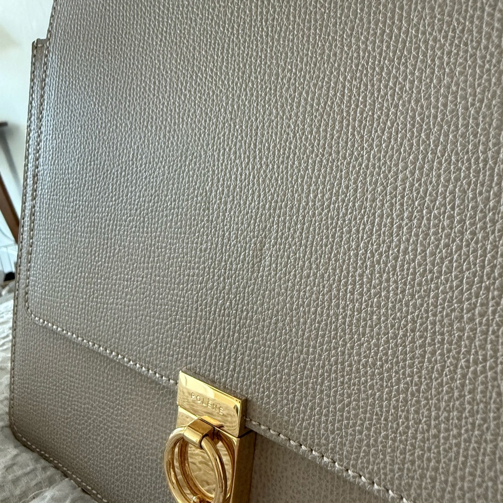 Polene número 7, number 7, Taupe Leather Bag - Picture 4 of 13
